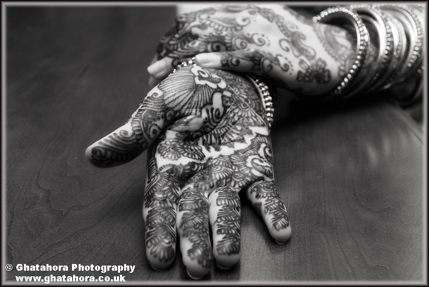 IMG6898 
 Black/white photo of the hands, showing the contrast of the design on the hand. The Art of Henna 
 Keywords: Black/white photo of the hands, showing the contrast of the design on the hand. Henna, mendhi, designs, wedding, indian bride, hands, patterns, fashion, body art, tattoo, hands, colour, Bhupinder Ghatahora, Ghatahora Photography